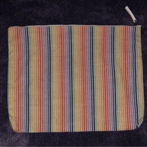 Marine Layer Rainbow stripe pouch bag